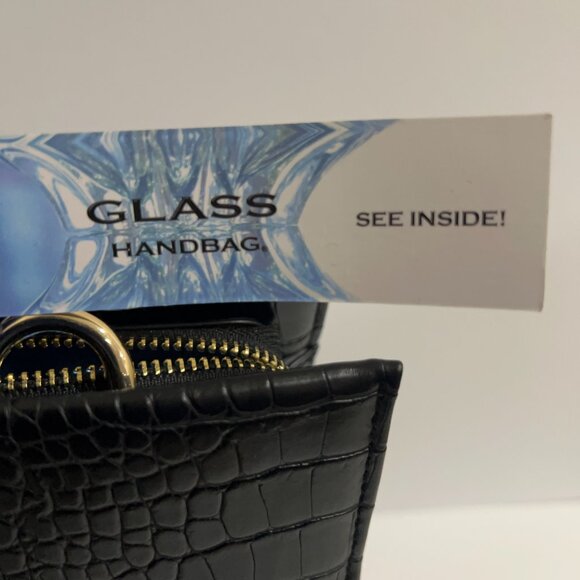 Glass Handbag Black Boss Lady Satchel - Picture 5 of 5